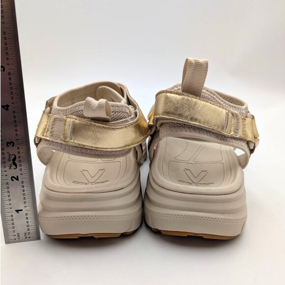 Vionic Walk Max Wanderer Sandal Women's Hook & Loop Gold Size US7.5 EU38 - Picture 5 of 11